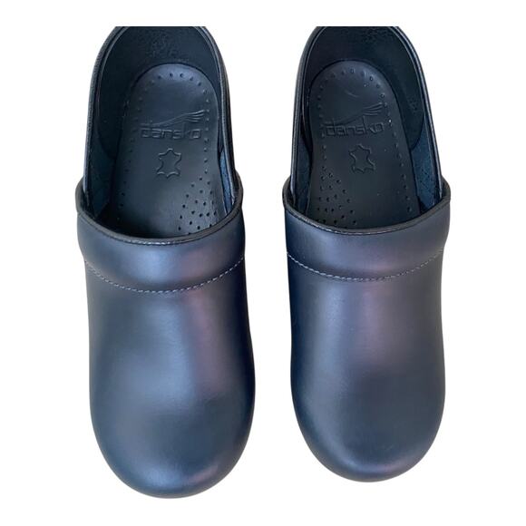 Sanita Navy Blue Leather Professional Nursing Work Clogs Women's EU 35 US 4 - Picture 4 of 16